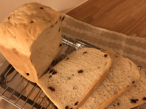 【HB】バター不要！早焼き⭐︎レーズン食パン